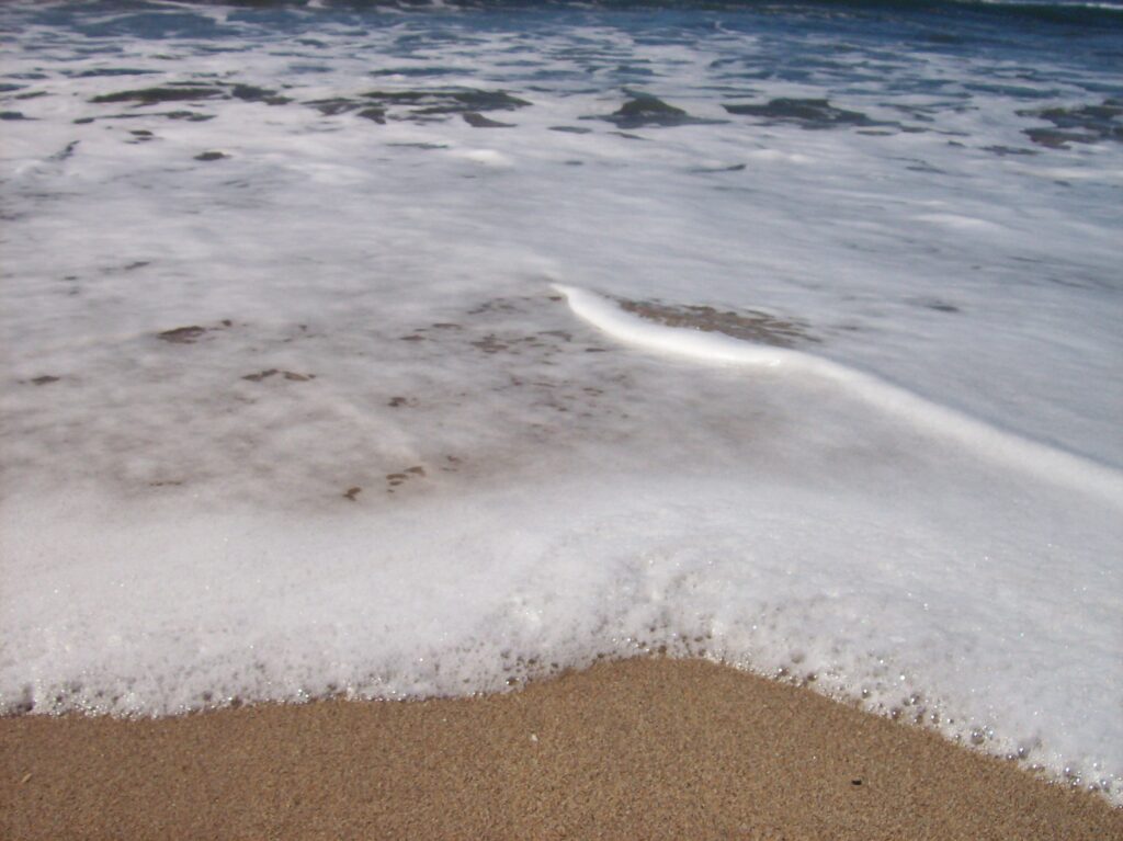 frothy waves, santa cruz